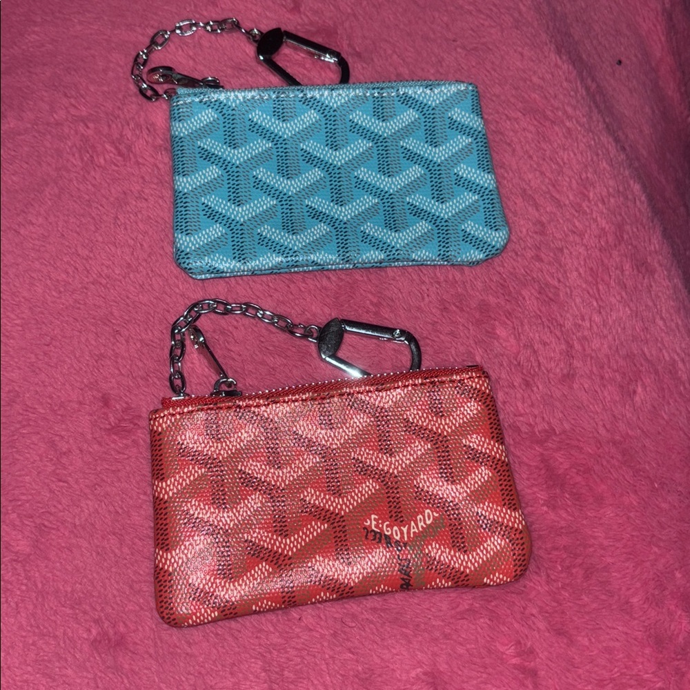 Coin Holder. Attach to Purse. New. Red or the Blue